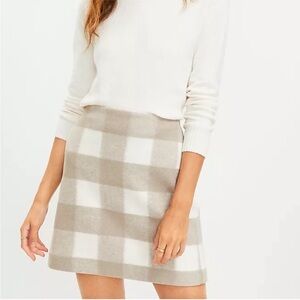 Loft Skirt Women’s Size 10 Ellicot Plaid Mini Shift Side Zipper Fall/Autumn